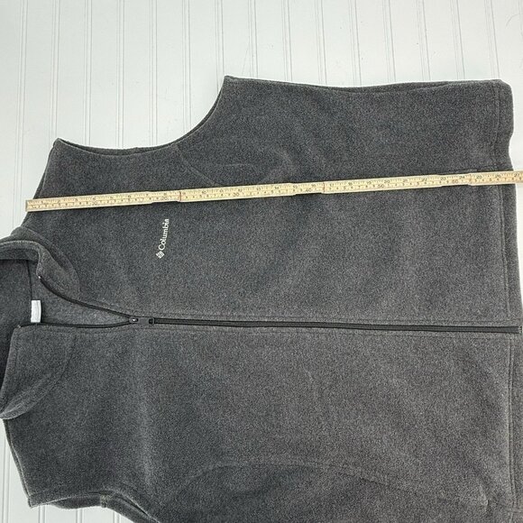 Columbia Sweater Mens 3XL Gray Fleece Sleeveless Vest Full Zip‎ Outdoors - Picture 4 of 5